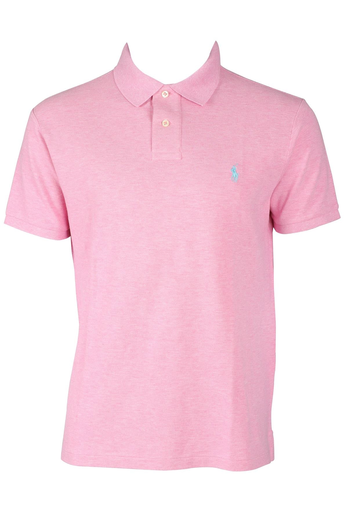 POLO RALPH LAUREN PINK MEN'S COTTON POLO SHIRT LARGE