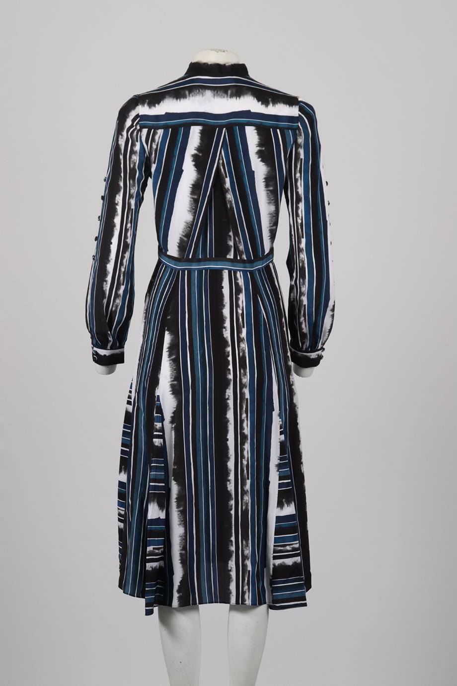PRABAL GURUNG PRINTED SILK MIDI DRESS US 4 UK 8