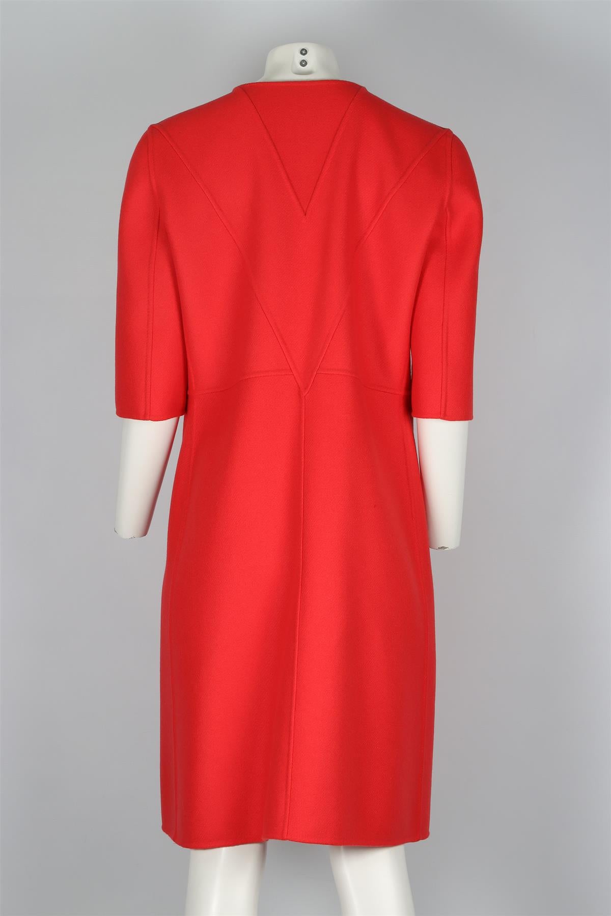 BOTTEGA VENETA RED WOOL COAT IT 48 UK 16