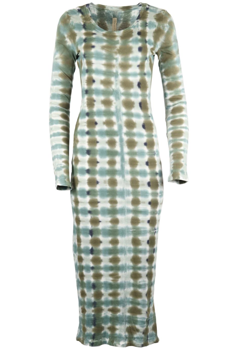RAQUEL ALLEGRA TIE DYED COTTON JERSEY MIDI DRESS UK 8