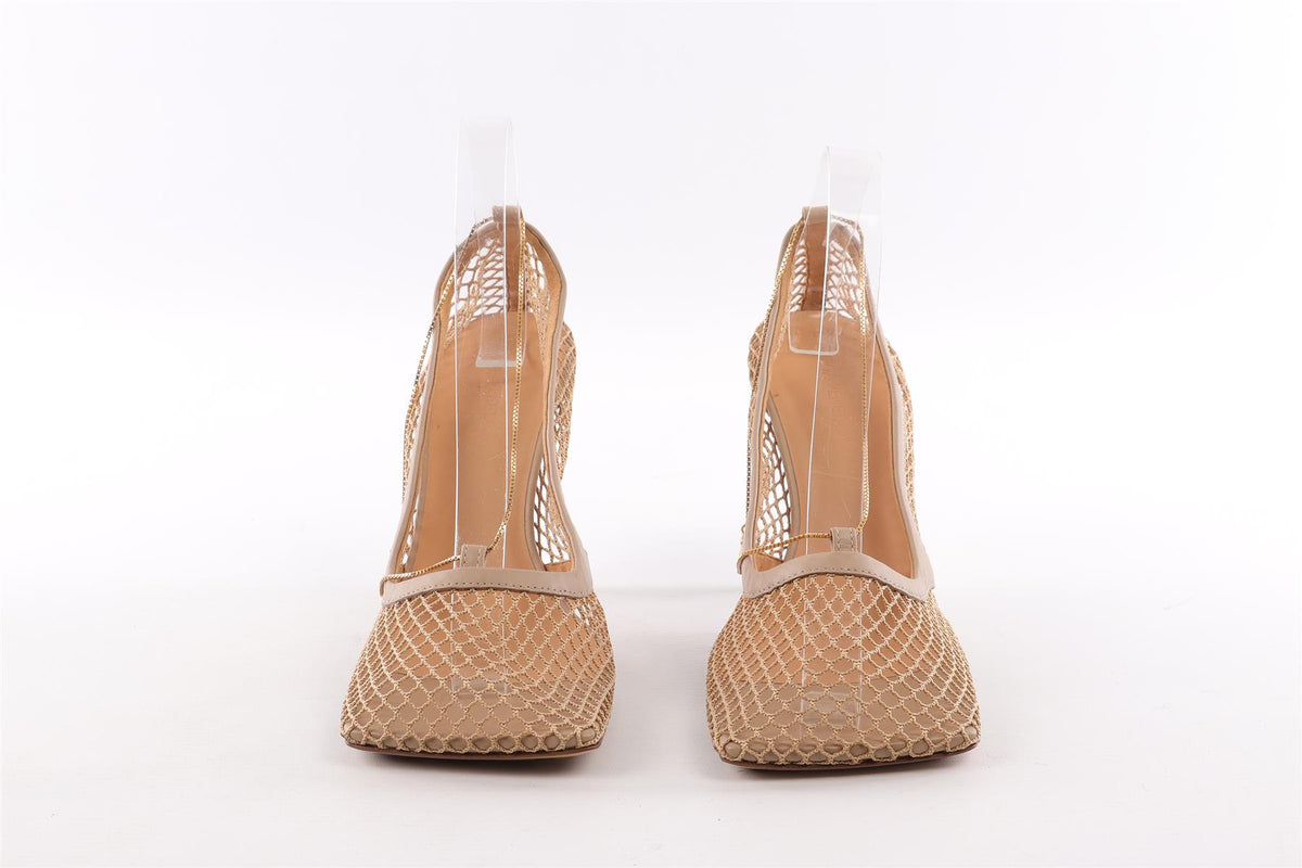 BOTTEGA VENETA BEIGE MESH PUMPS EU 40 UK 7 US 10