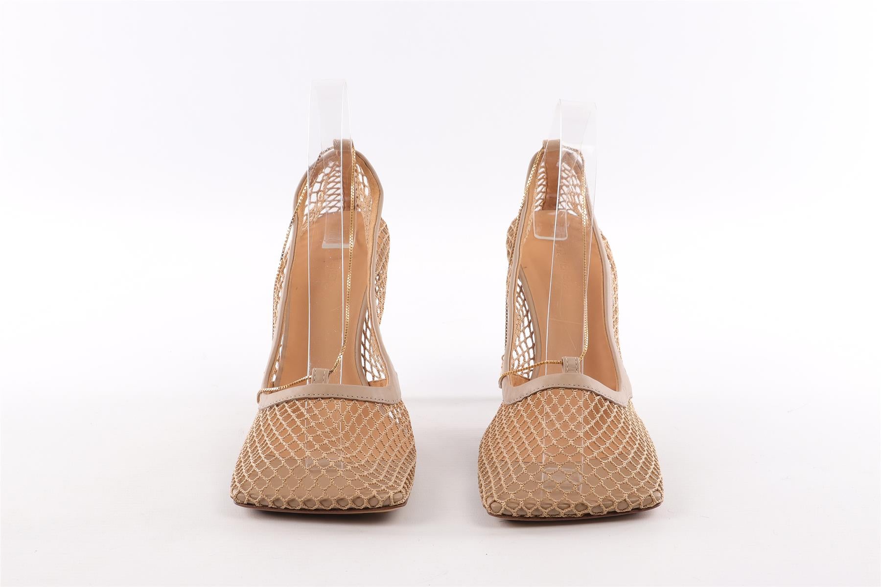 BOTTEGA VENETA BEIGE MESH PUMPS EU 40 UK 7 US 10