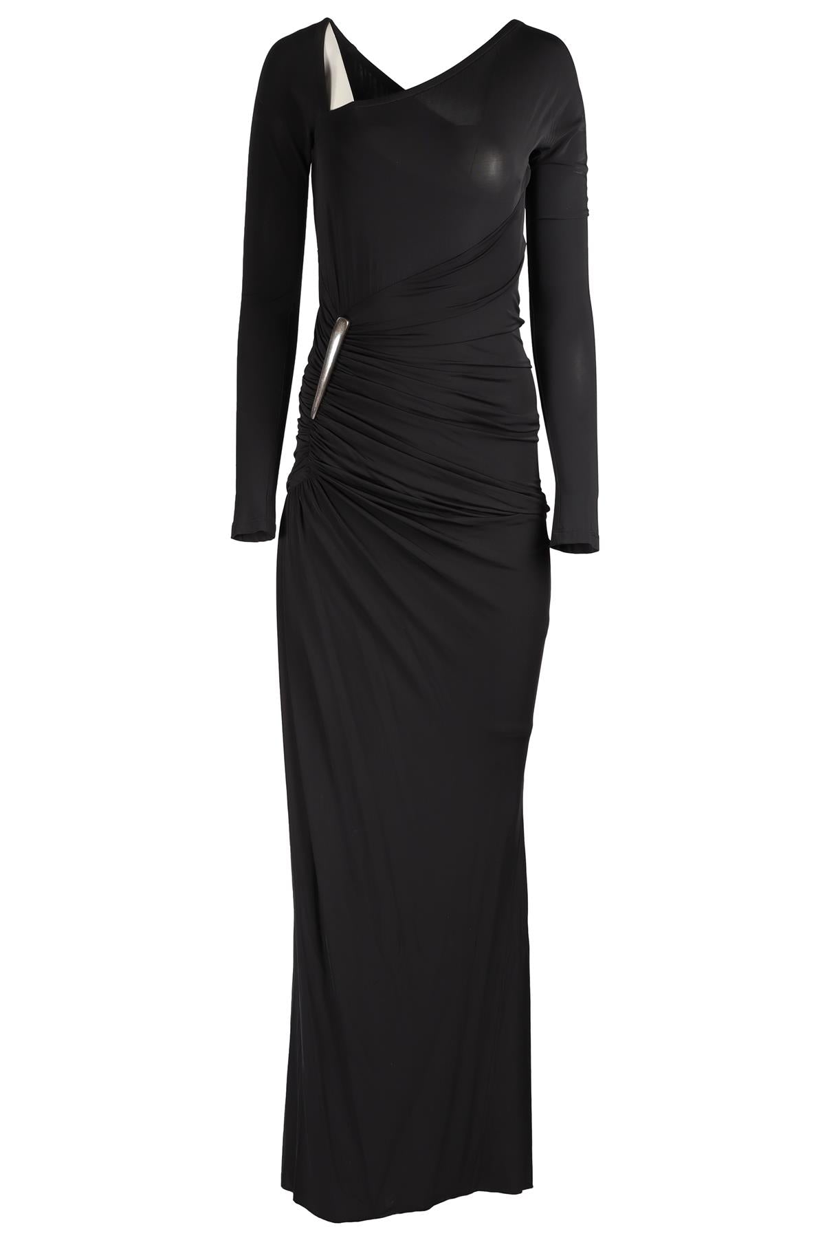 DONNA KARAN BLACK JERSEY MAXI DRESS MEDIUM