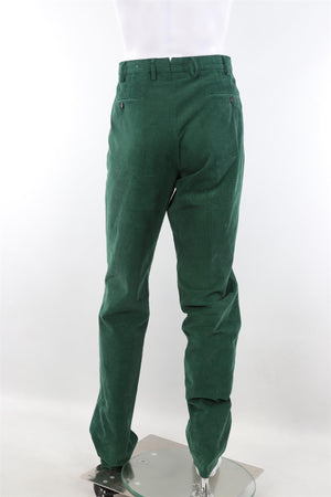 INCOTEX GREEN MEN'S CORDUROY STRAIGHT LEG PANTS IT 52 UK/US 36