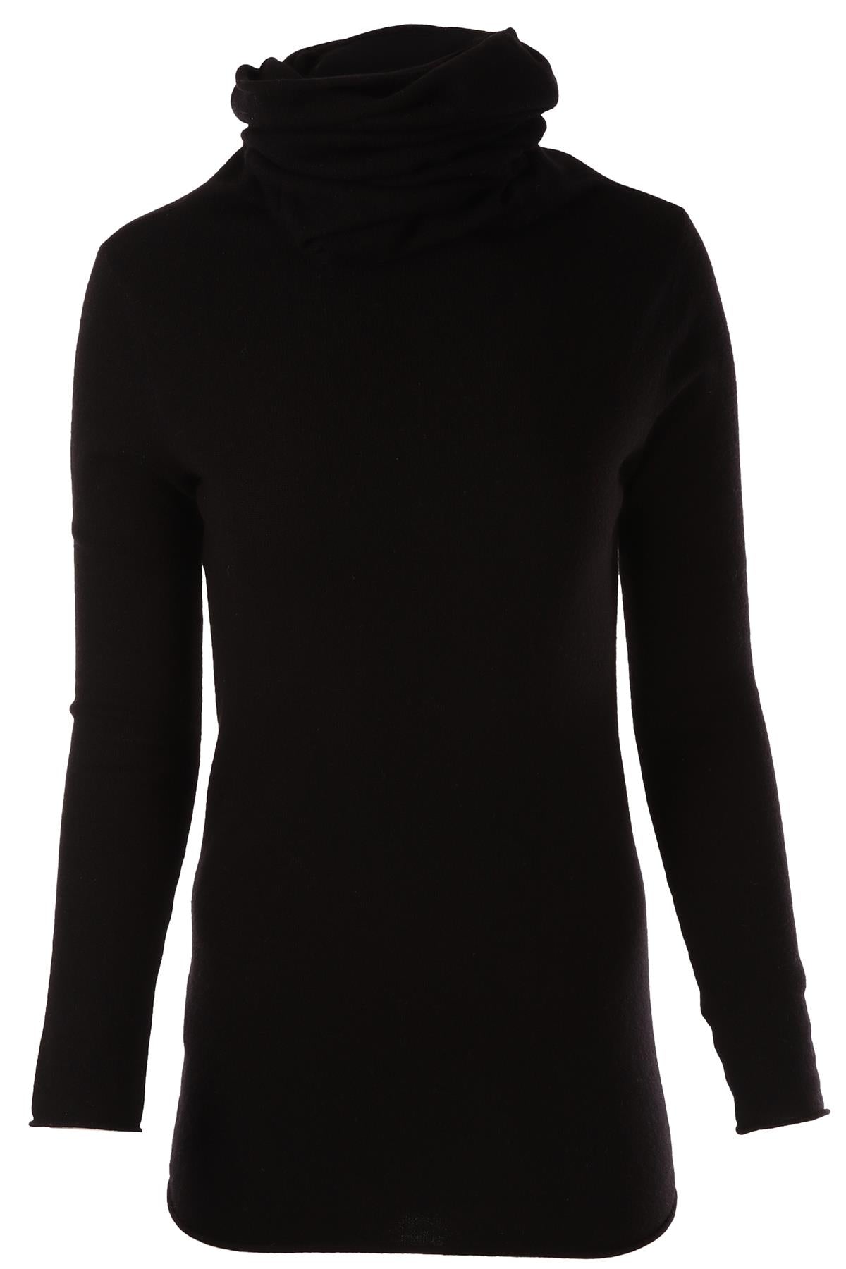 BLACK CASHMERE MINI DRESS