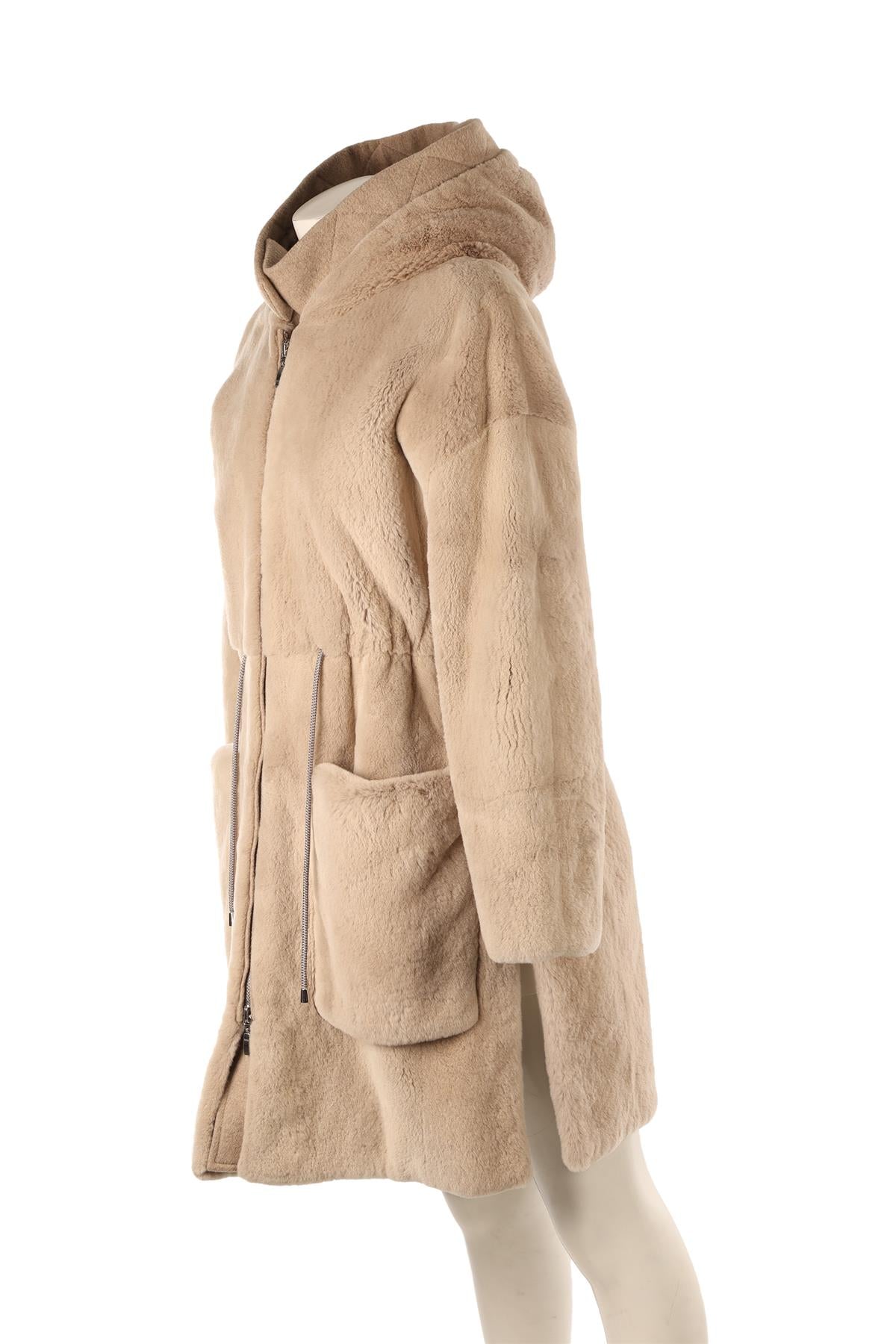 FABIO GAVAZZI BEIGE MINK FUR COAT IT 44