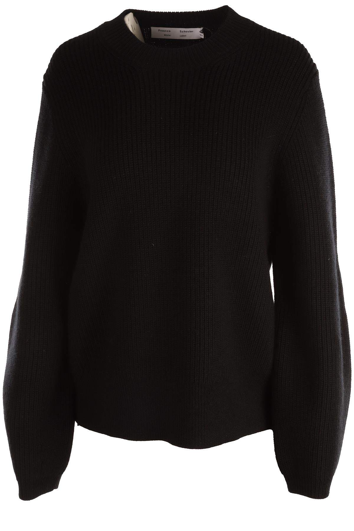 PROENZA SCHOULER WHITE LABEL BLACK WOOL SWEATER XLARGE