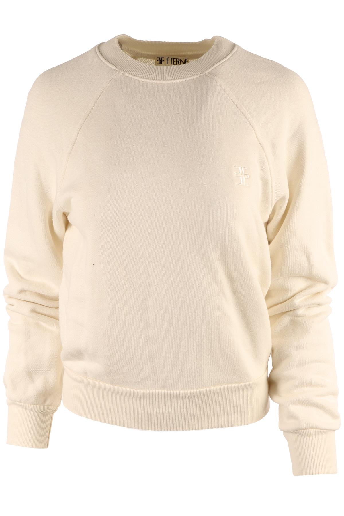 ETERNE CREAM COTTON SWEATSHIRT SMALL