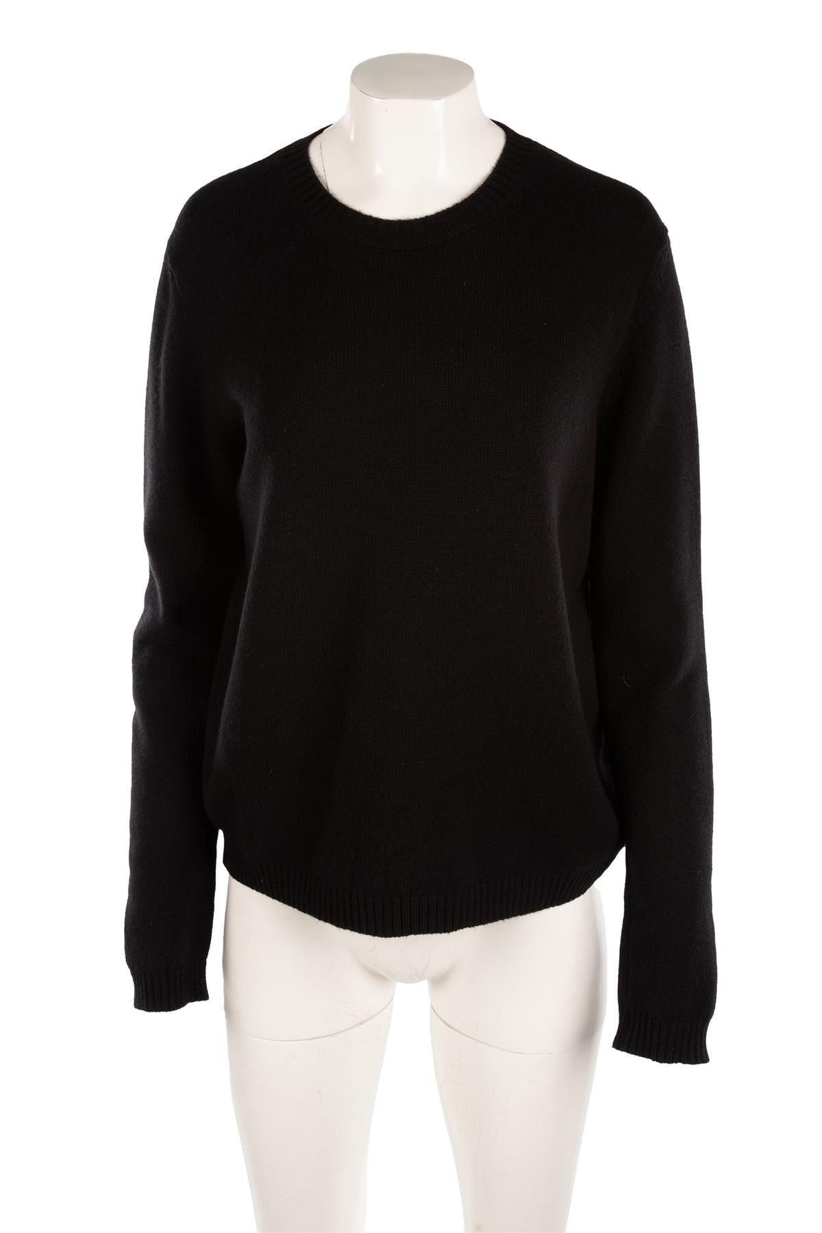 LORO PIANA BLACK CASHMERE SWEATER IT 46 UK 14