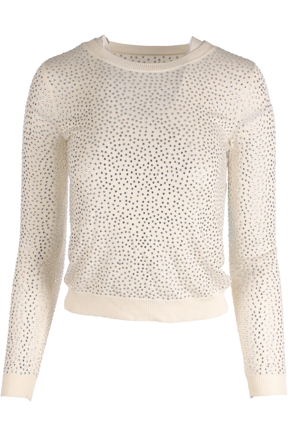 ALICE + OLIVIA WHITE WOOL SWEATER XSMALL