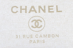CHANEL BEIGE 2018 DEAUVILLE MEDIUM FABRIC TOTE BAG