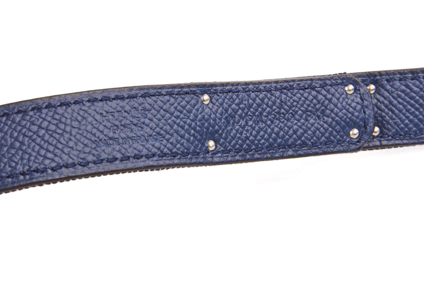 HERMÈS BLUE 2024 KELLY 18 MM DENIM WAIST BELT