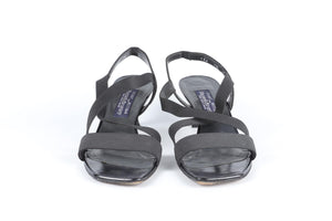 STUART WEITZMAN FOR RUSSELL & BROMLEY BLACK LEATHER SANDALS EU 37.5 UK 4.5 US 7.5