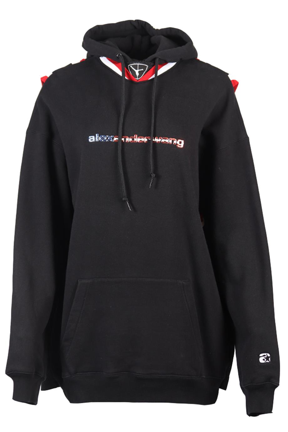 ALEXANDER WANG COTTON BLEND HOODIE LARGE