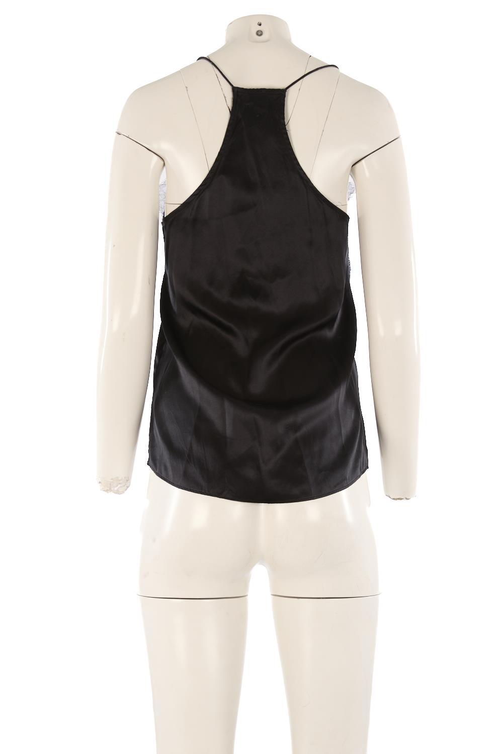 CAMI NYC BLACK SILK TOP XSMALL