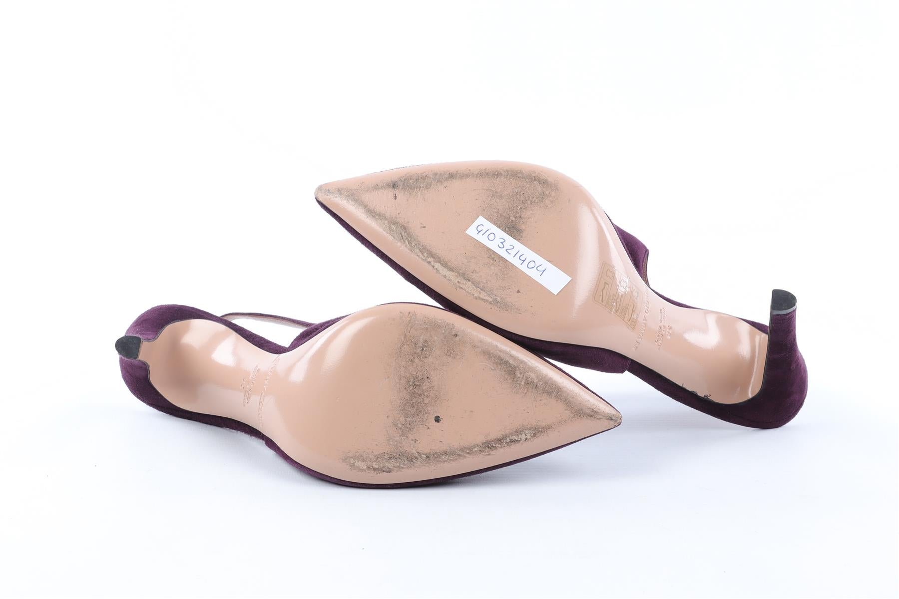GIORGIO ARMANI PURPLE SUEDE PUMPS EU 38 UK 5 US 8