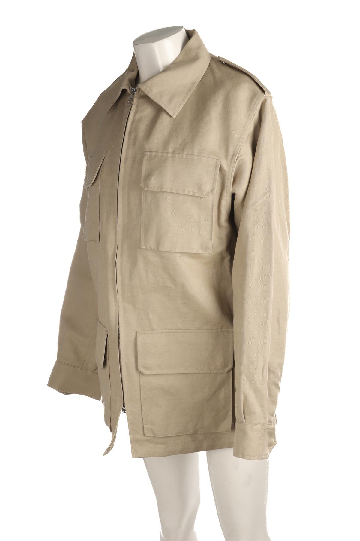 LORO PIANA BEIGE COTTON JACKET MEDIUM