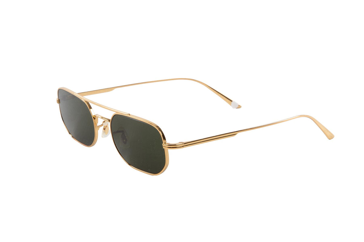OLIVER PEOPLES + KHAITE GOLD 1989C GOLD TONE SUNGLASSES