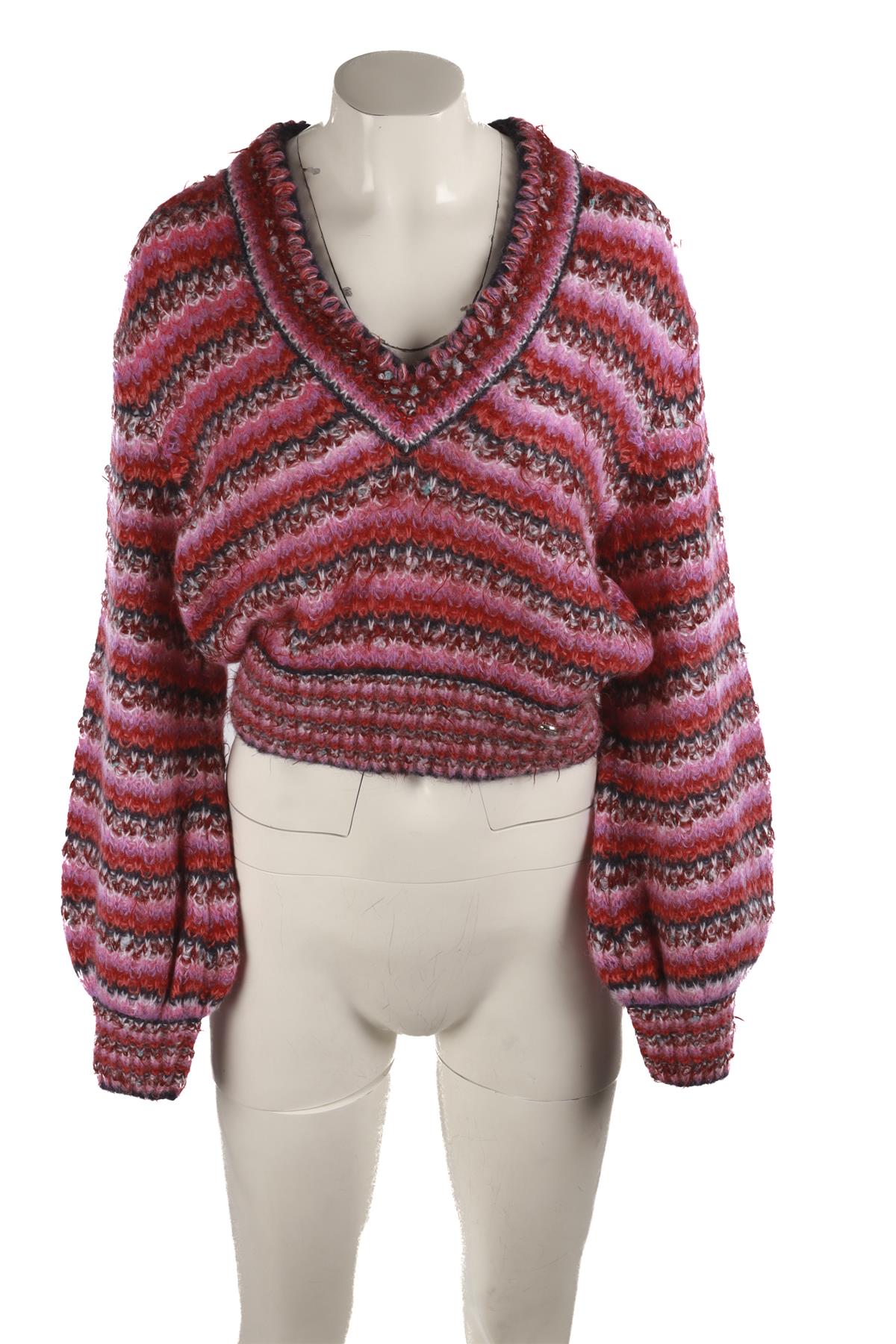 CHANEL PINK 2022 WOOL SWEATER FR 38 UK 10