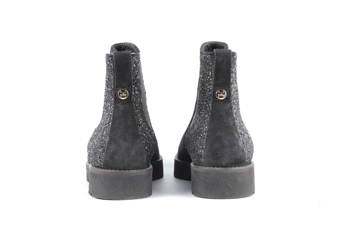 HOGAN BLACK SUEDE ANKLE BOOTS EU 38.5 UK 5.5 US 8.5