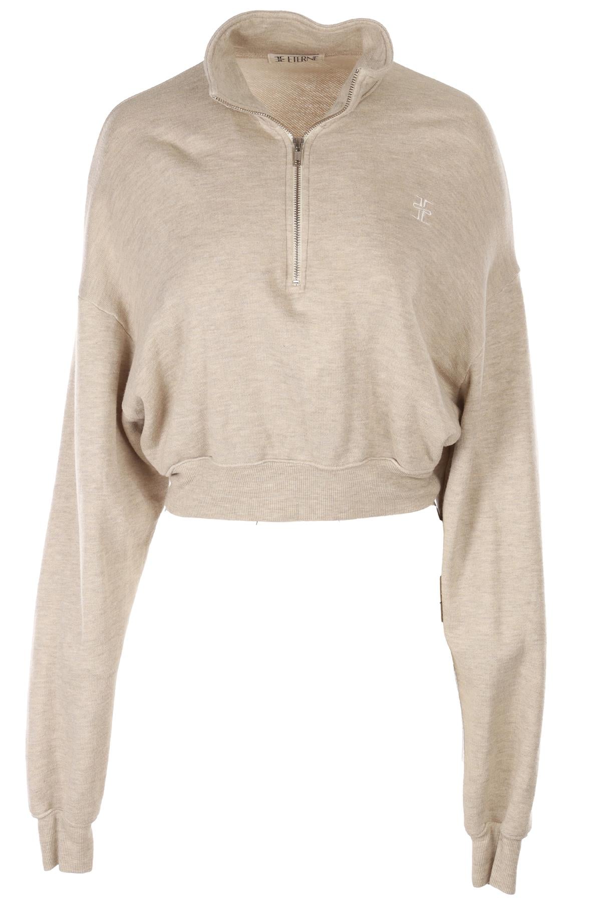 ETERNE BEIGE COTTON SWEATSHIRT SMALL