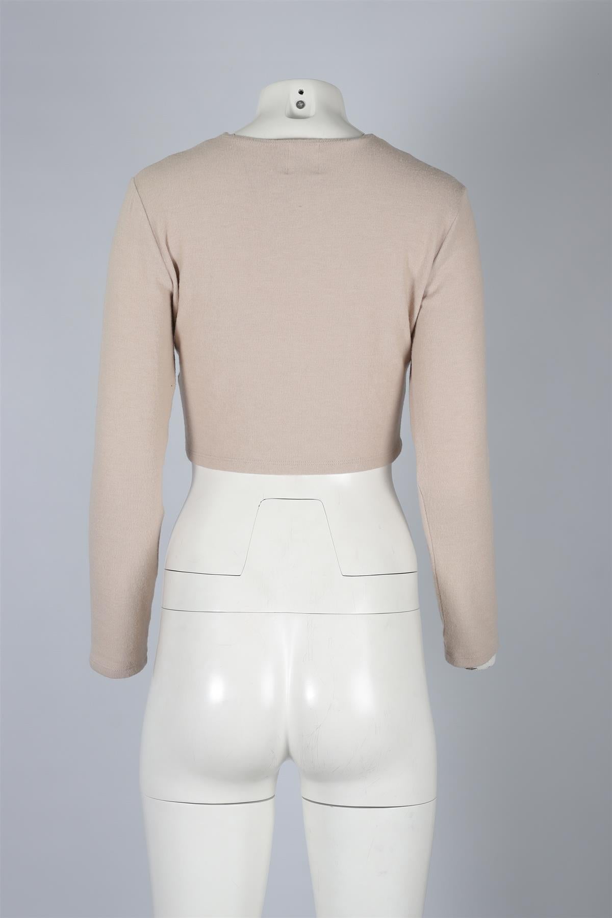 LESET BEIGE CASHMERE CARDIGAN SMALL