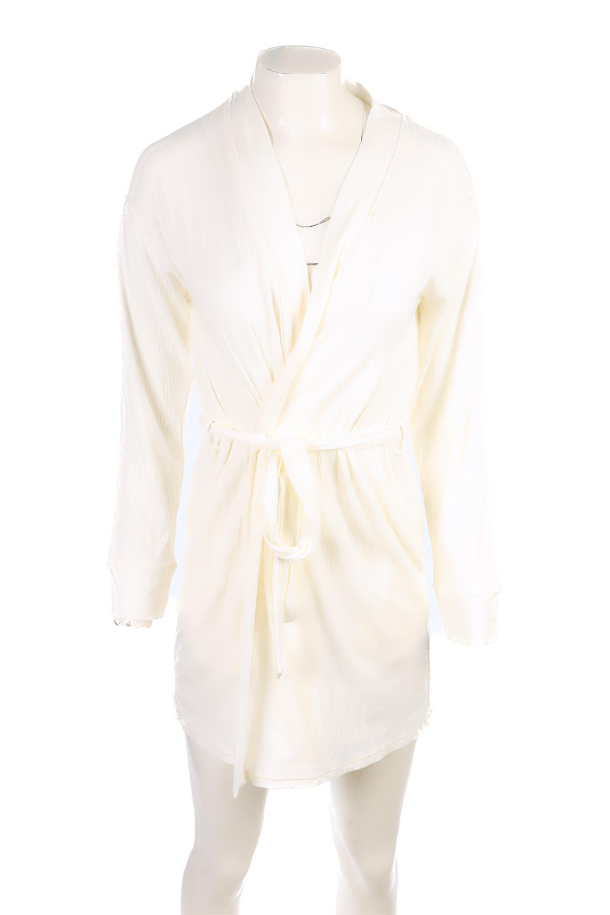 SKIMS WHITE COTTON ROBE XXSMALL