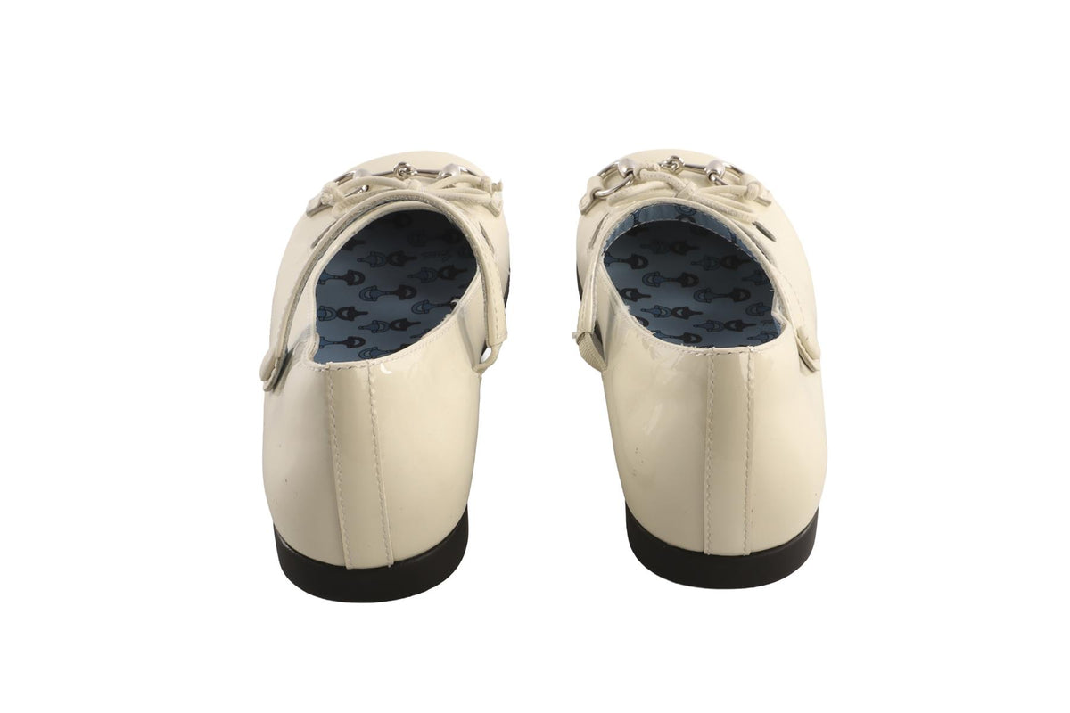 GUCCI ECRU KIDS GIRLS BALLET FLATS EU 28 UK 10 US 11