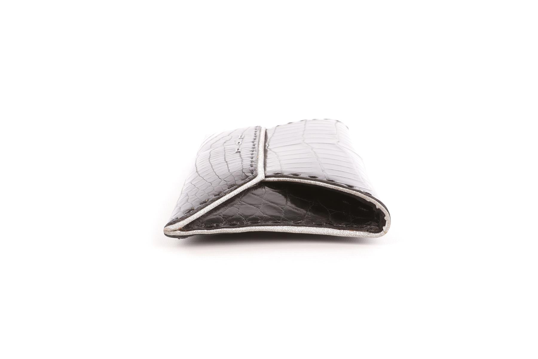 VBH BLACK CROCODILE CLUTCH