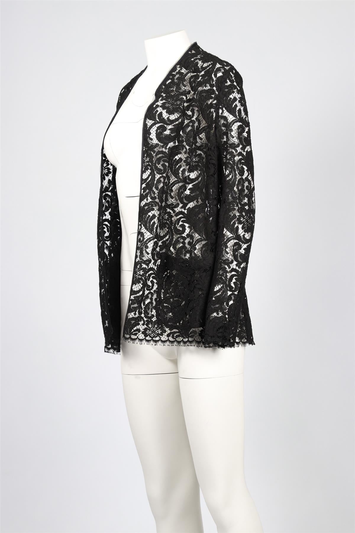 LES COPAINS BLACK LACE JACKET IT 46 UK 14