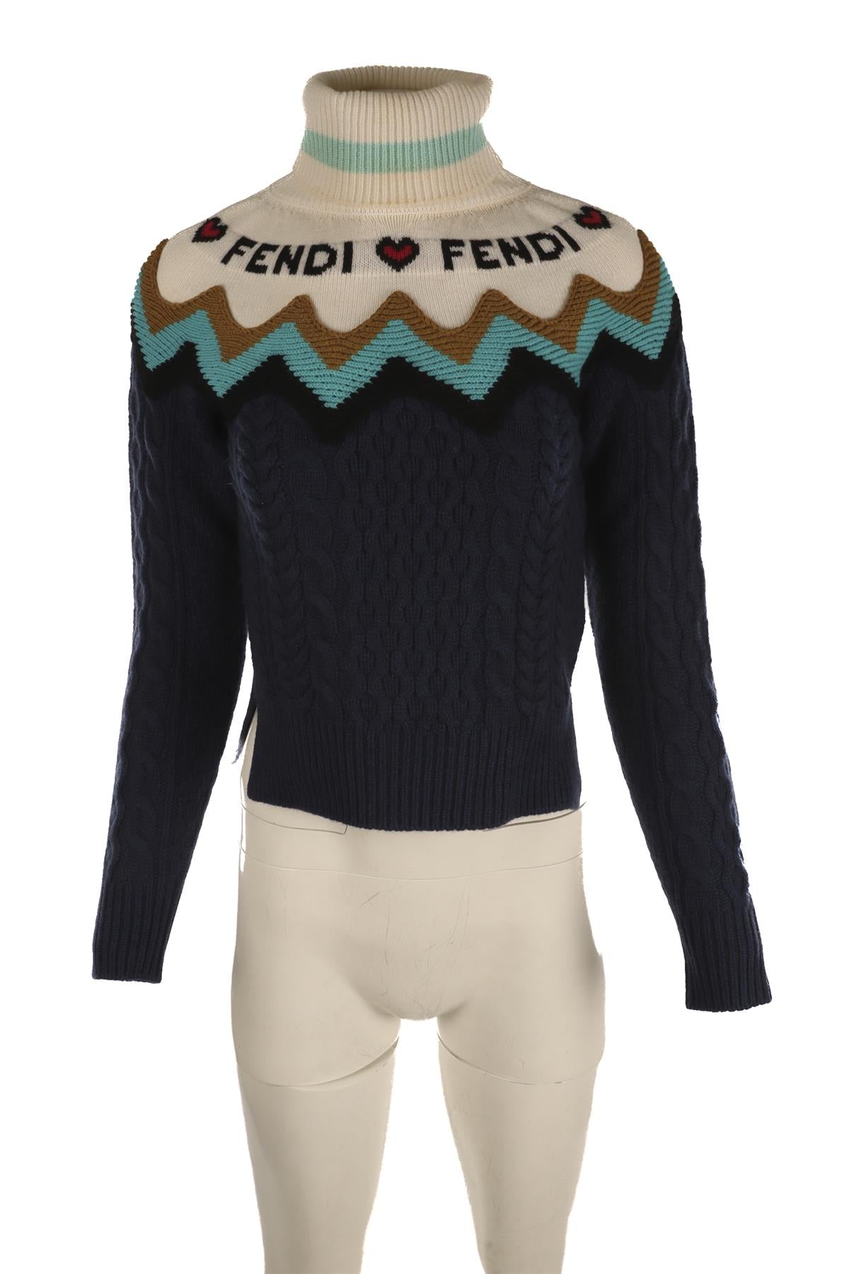 FENDI MULTI WOOL SWEATER IT 38 UK 6