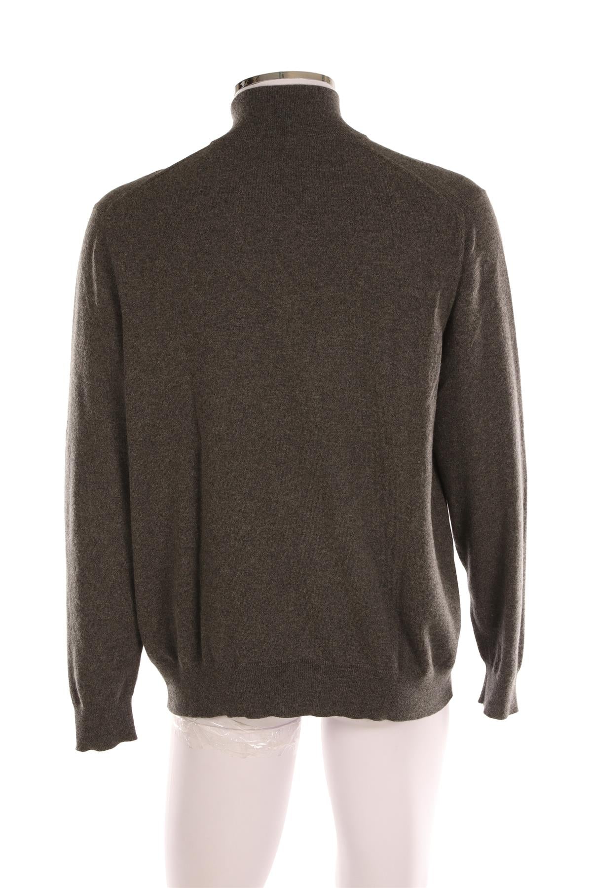 LORO PIANA GREY MEN'S CASHMERE SWEATER IT 52 UK/US 42