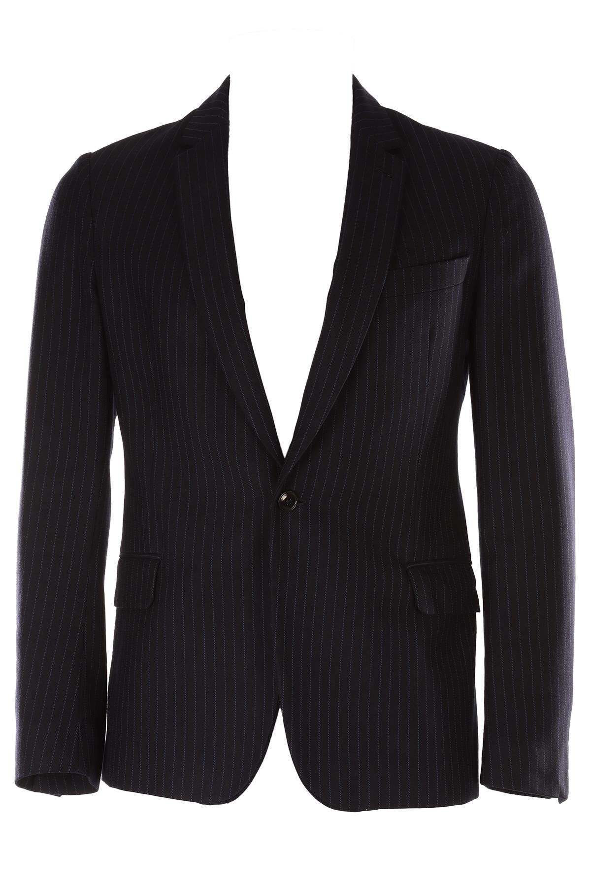DRIES VAN NOTEN NAVY MEN'S WOOL BLAZER IT 48 UK 38