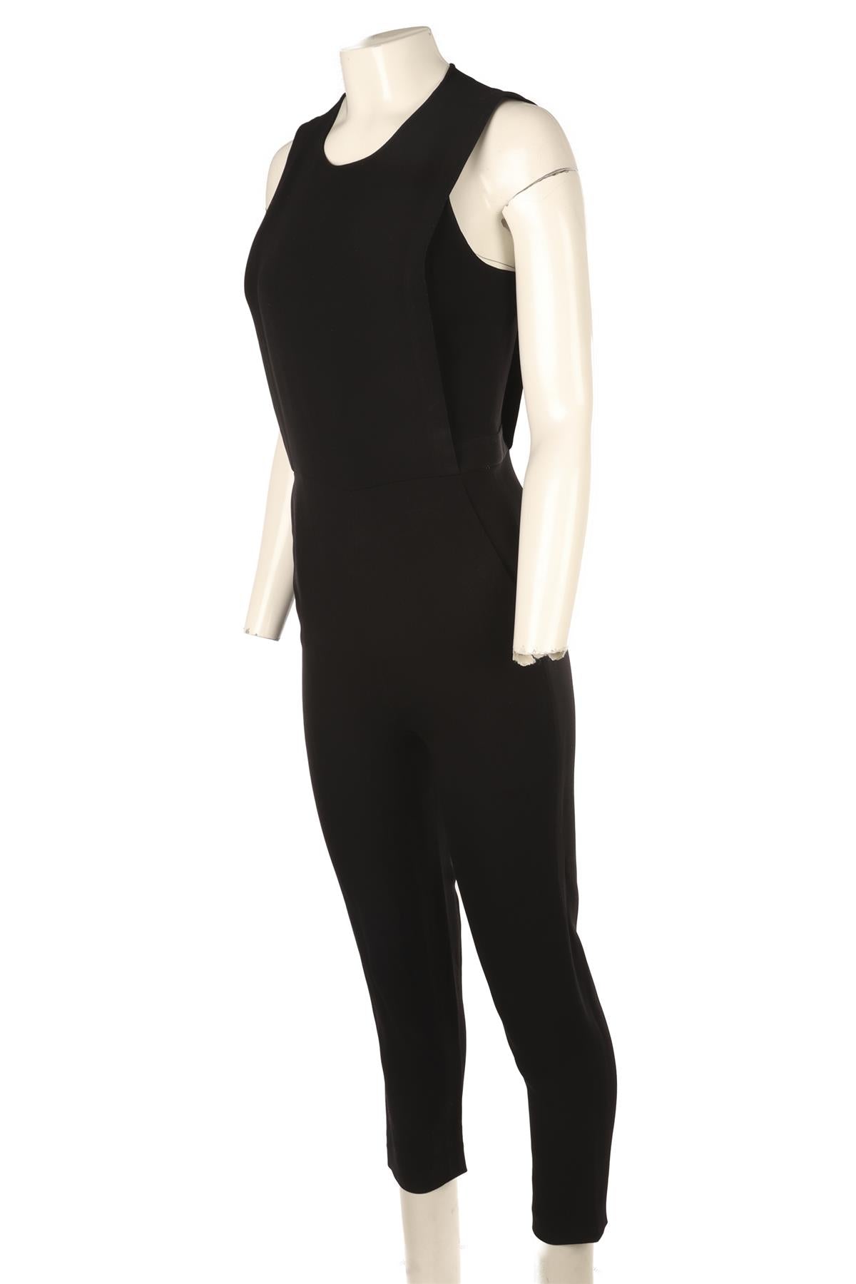 THEORY BLACK CREPE JUMPSUIT US 2 UK 6