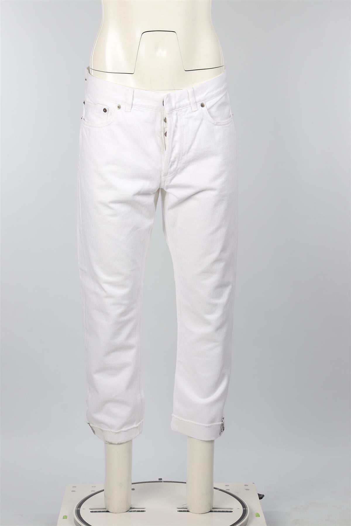 CHRISTIAN DIOR WHITE HIGH RISE STRAIGHT LEG JEANS FR 40 UK 12