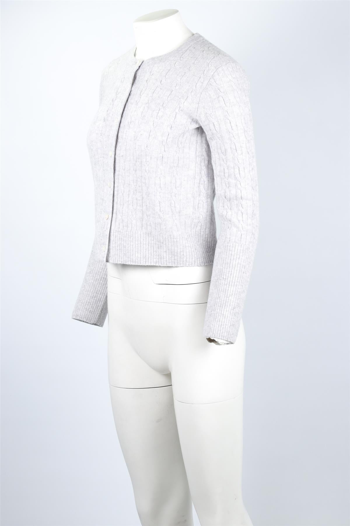GUEST IN RESIDENCE GREY CASHMERE CARDIGAN SMALL