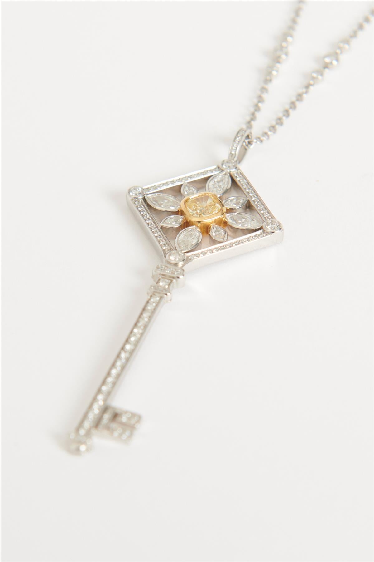 TIFFANY & CO. KALEIDOSCOPE 18K WHITE GOLD AND DIAMOND NECKLACE