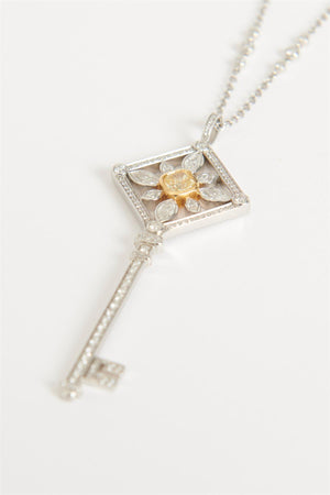 TIFFANY & CO. KALEIDOSCOPE 18K WHITE GOLD AND DIAMOND NECKLACE