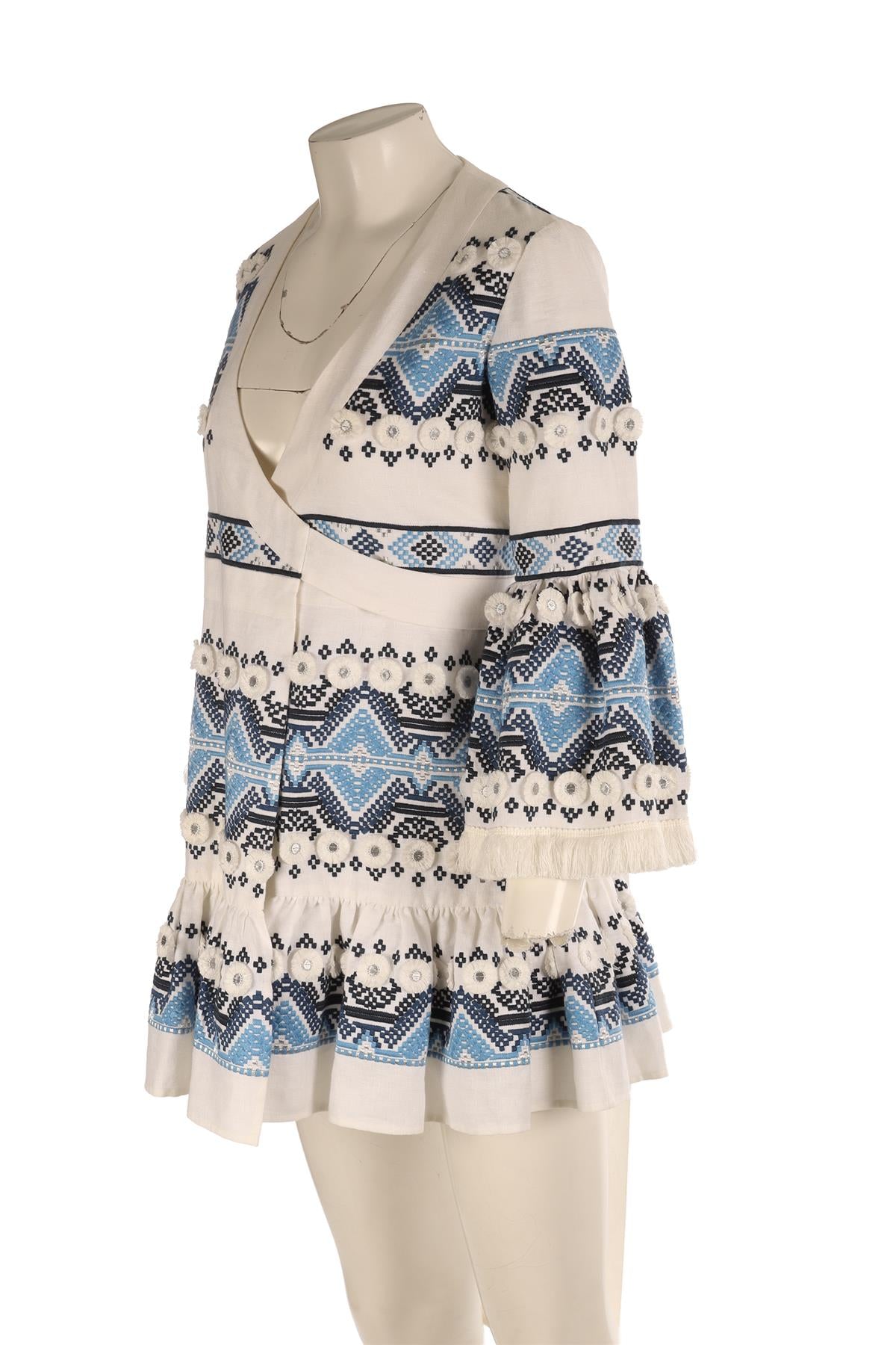 ALEXIS WHITE LINEN MINI DRESS XSMALL