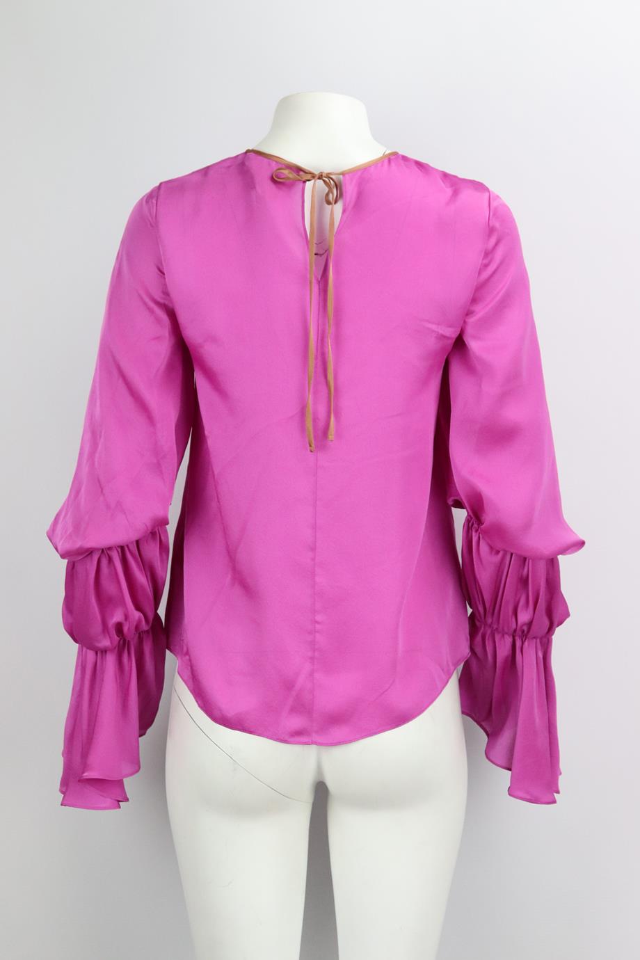 ROKSANDA GATHRED SILK BLOUSE UK 6