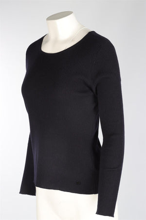 BALENCIAGA NAVY CASHMERE TOP FR 40 UK 12