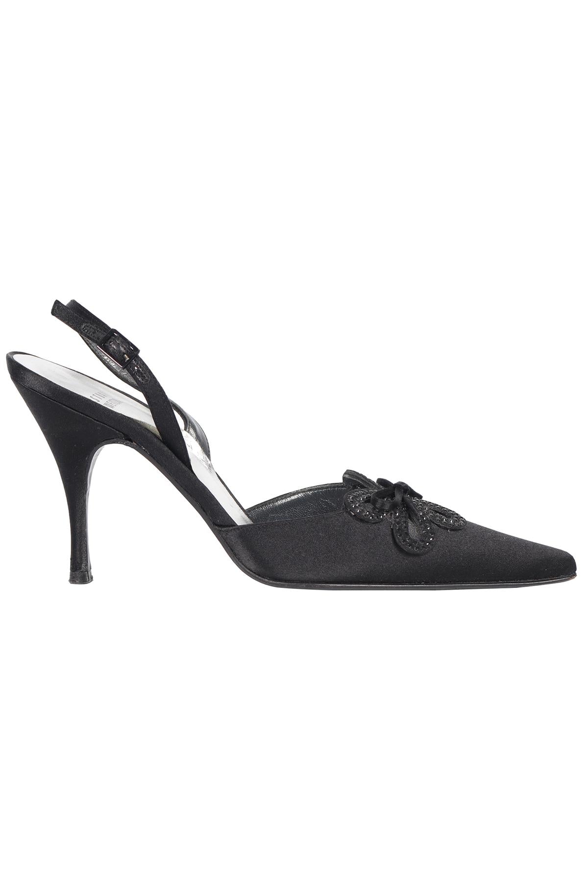 STUART WEITZMAN VINTAGE SATIN SLINGBACK PUMPS EU 37 UK 4 US 7