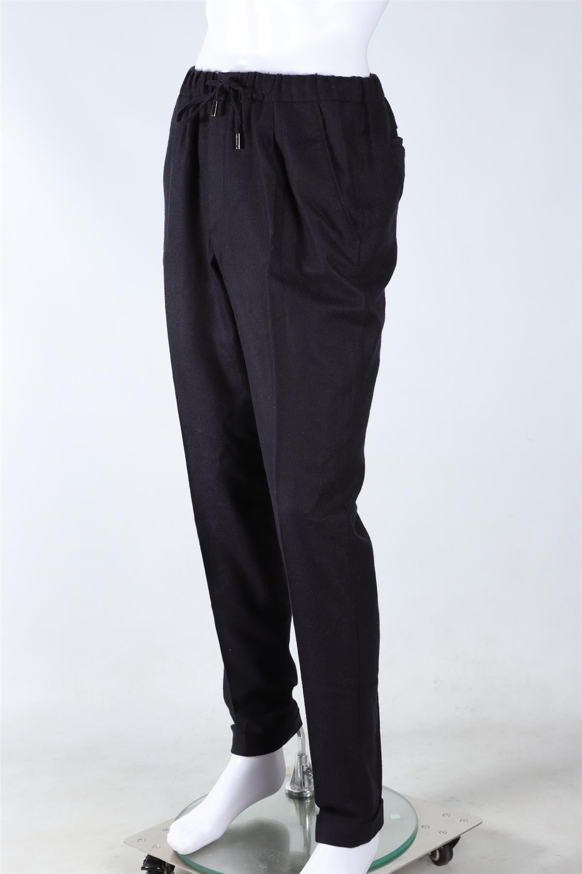 THOM SWEENEY NAVY MEN'S WOOL STRAIGHT LEG PANTS IT 52 UK/US 36
