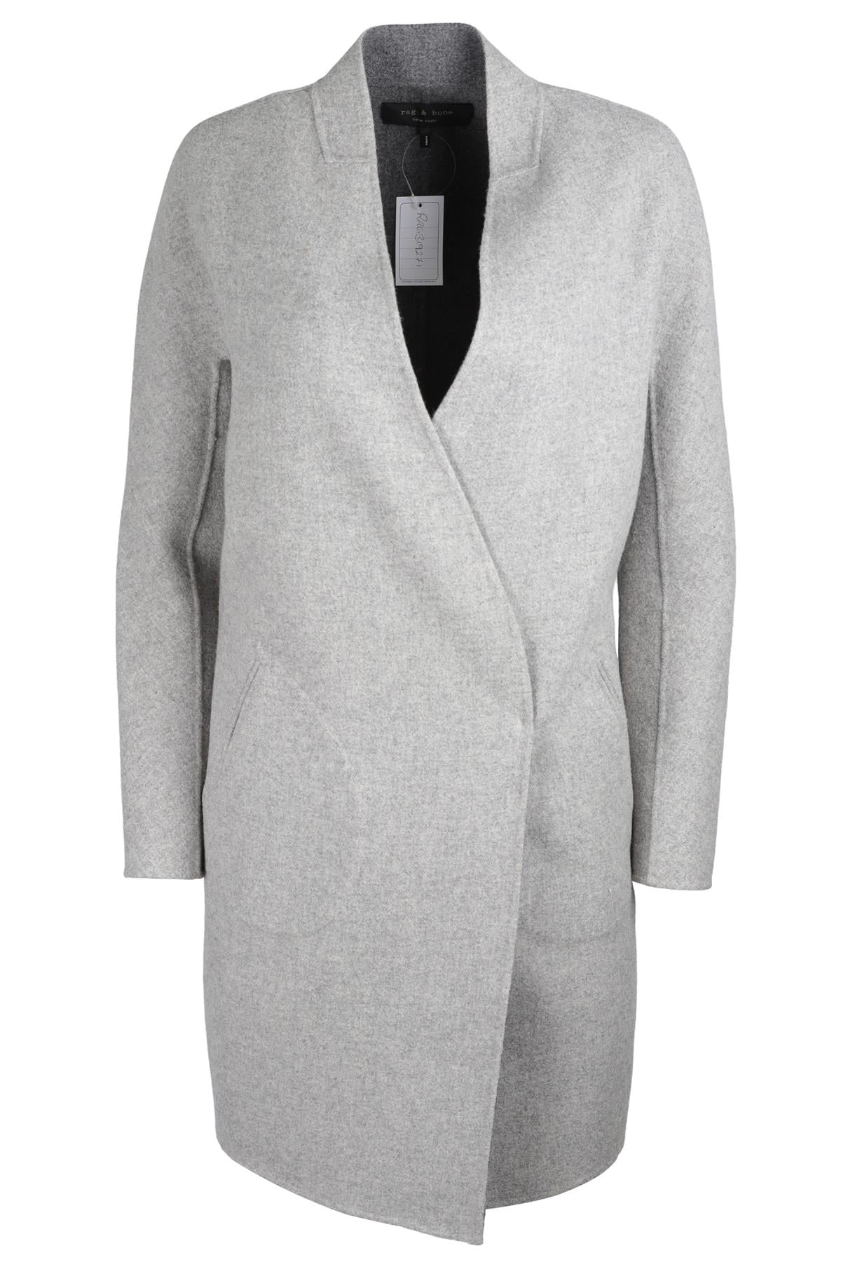 RAG & BONE GREY WOOL COAT UK 4