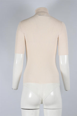 THEORY CREAM WOOL BODYSUIT XSMALL