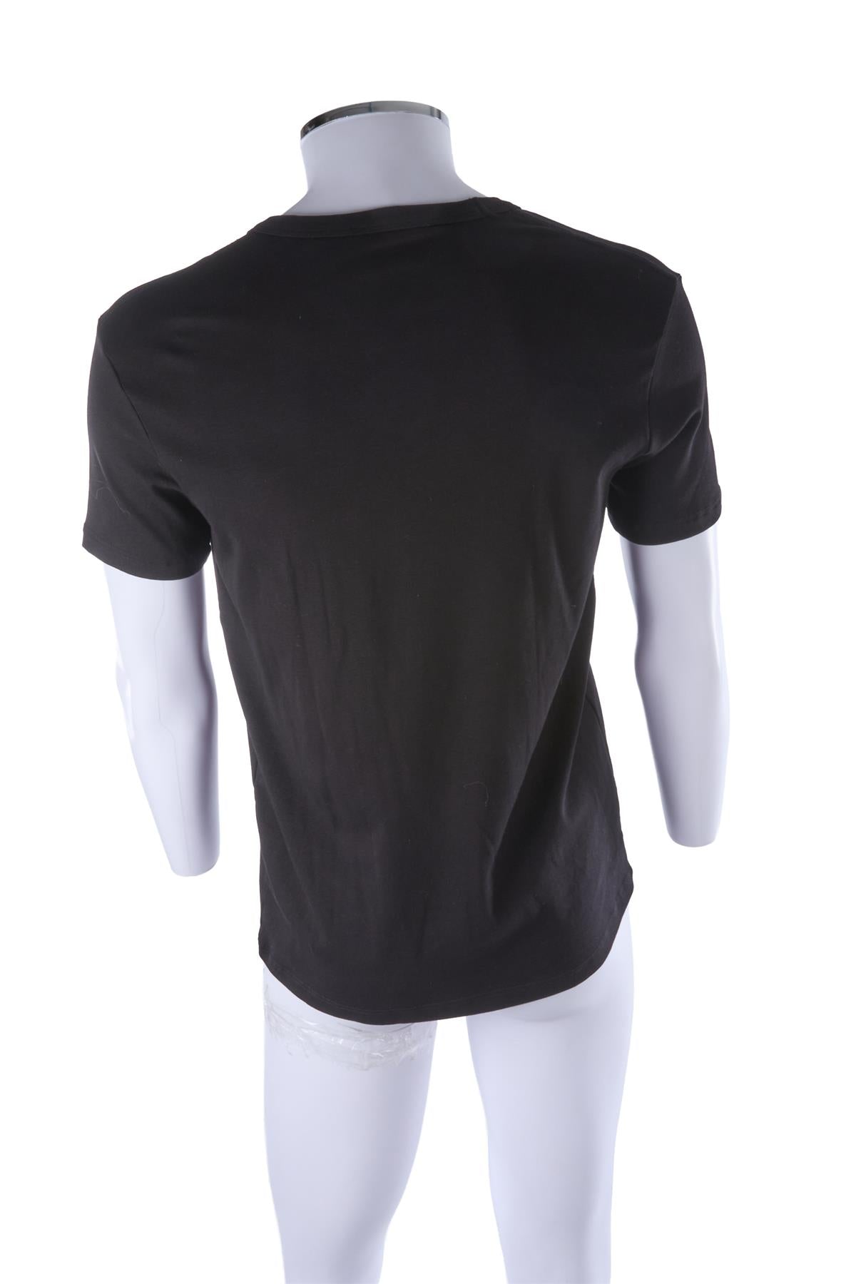 BLACK MEN'S COTTON T-SHIRT