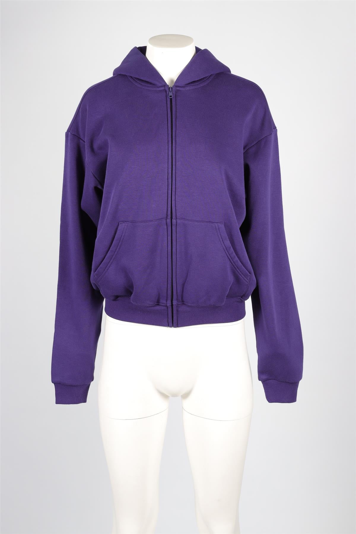 SKIMS PURPLE COTTON HOODIE MEDIUM