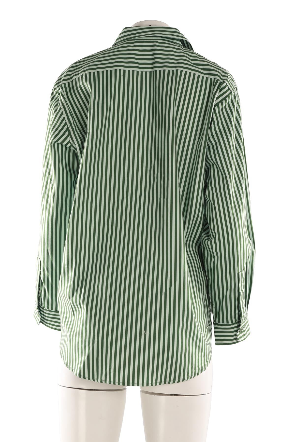 REFORMATION GREEN COTTON SHIRT SMALL