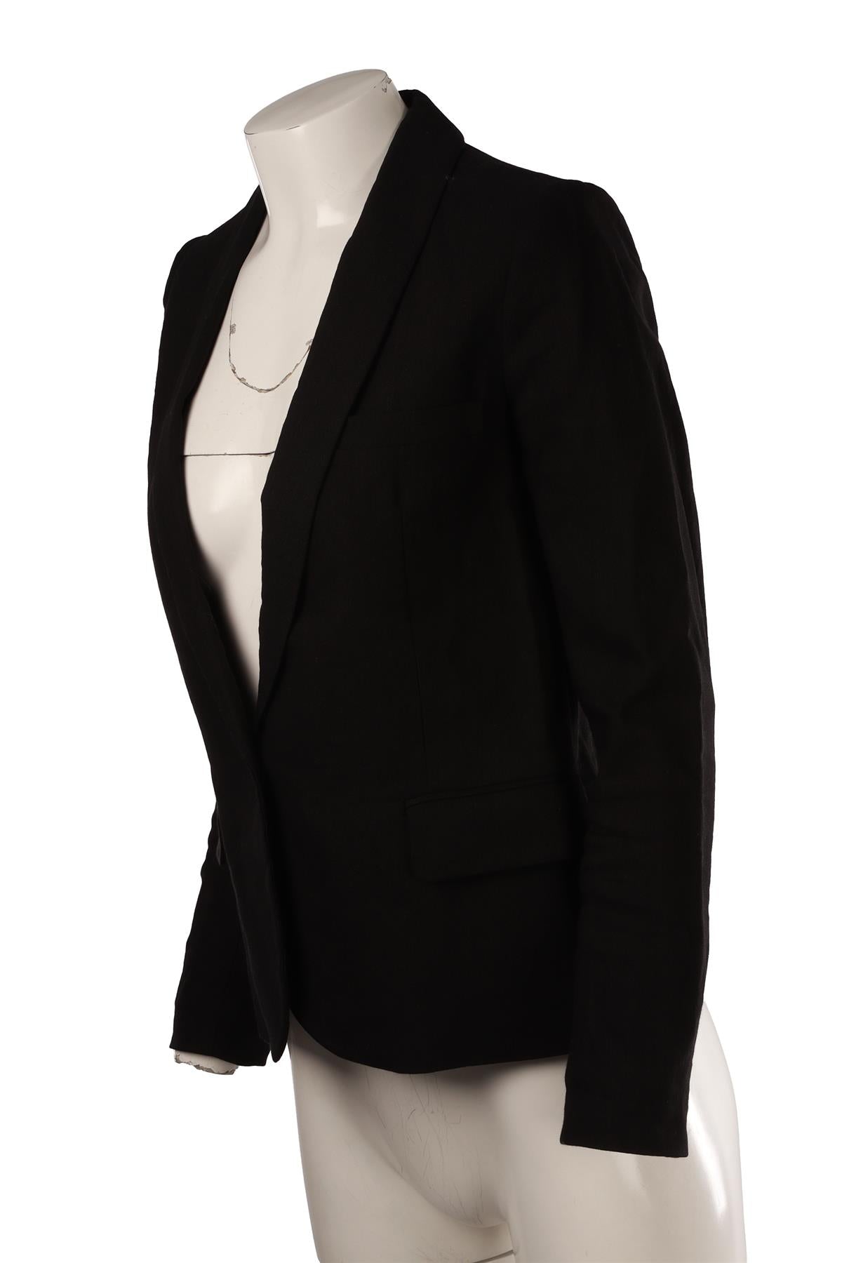 ÉTOILE BLACK LINEN BLAZER