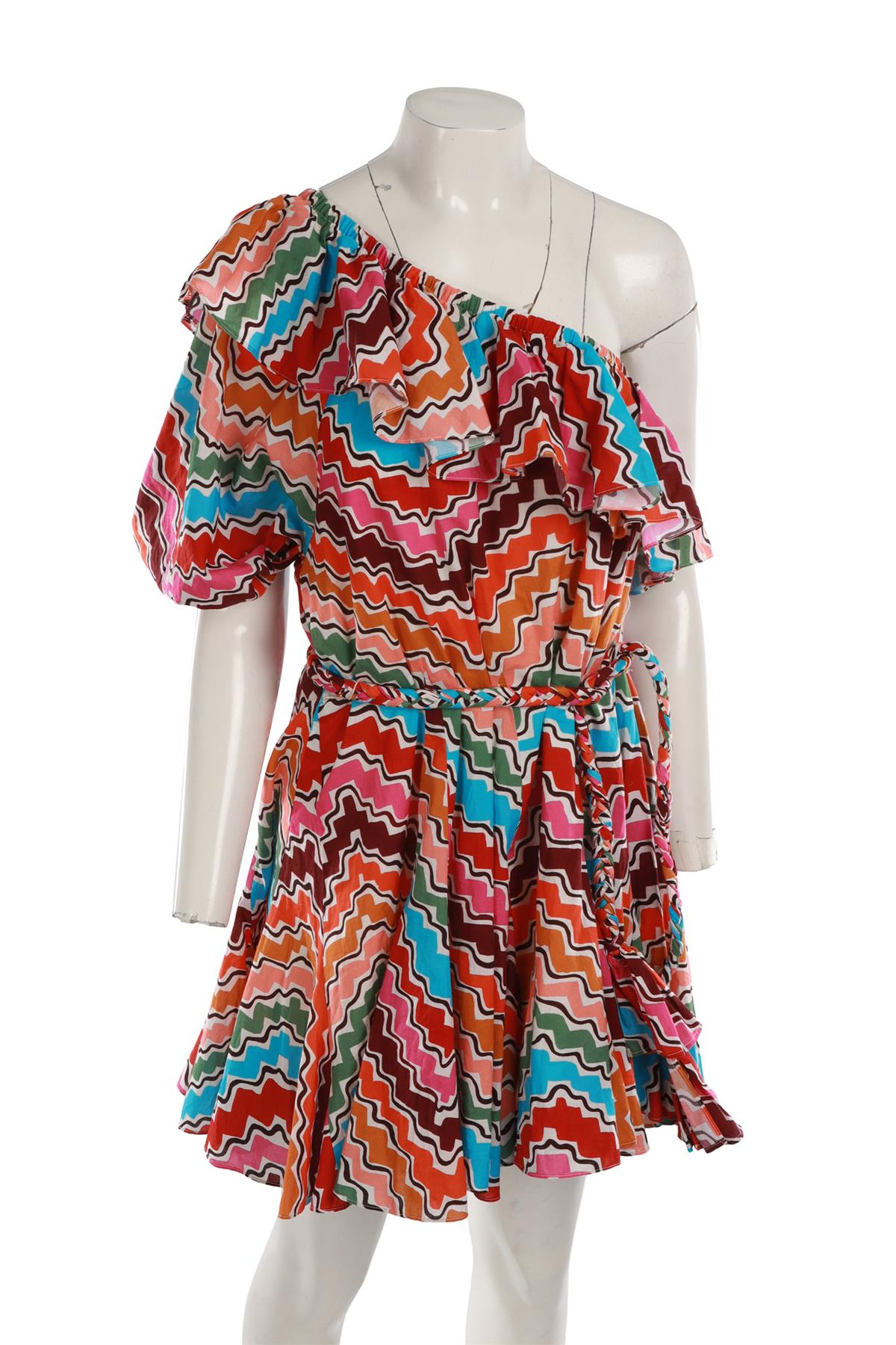 RHODE MULTI COTTON MINI DRESS SMALL